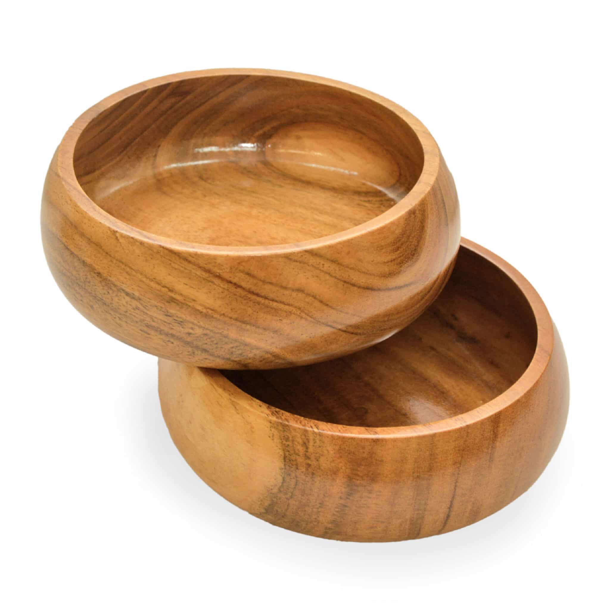 Acacia Wood Flat Bowl