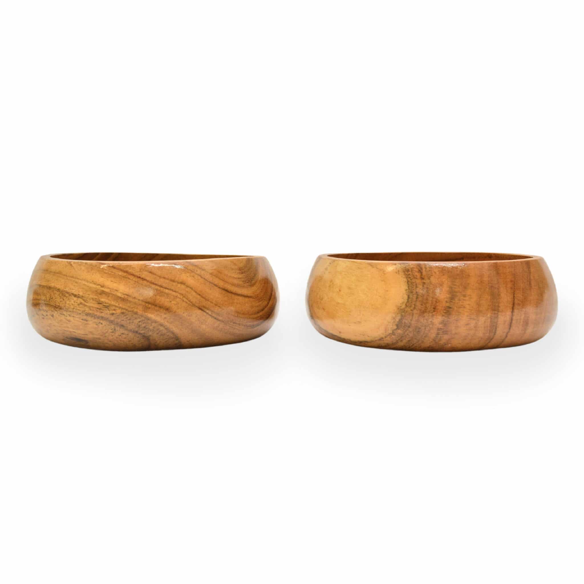 Acacia Wood Flat Bowl