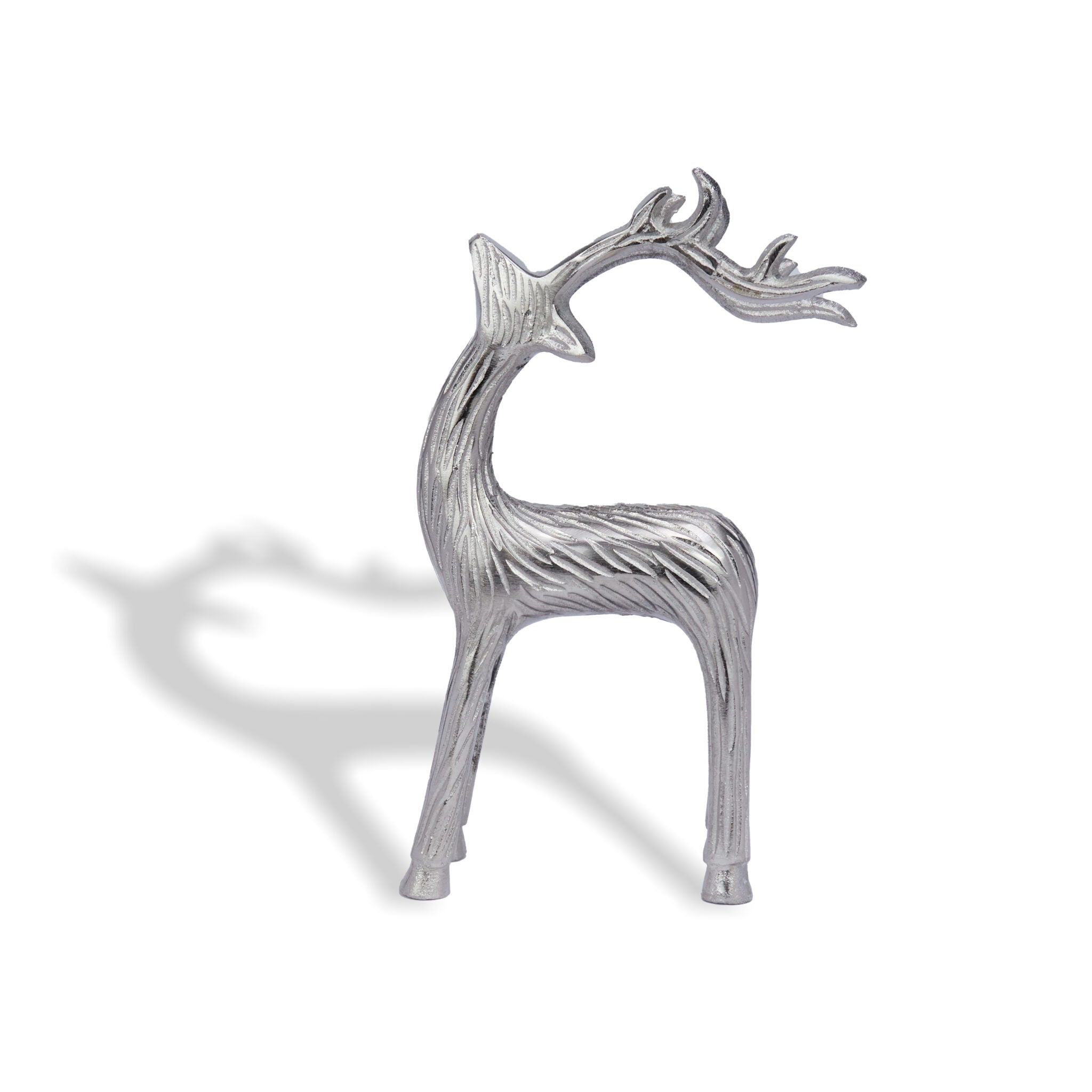 Standing Metal Deer Silver