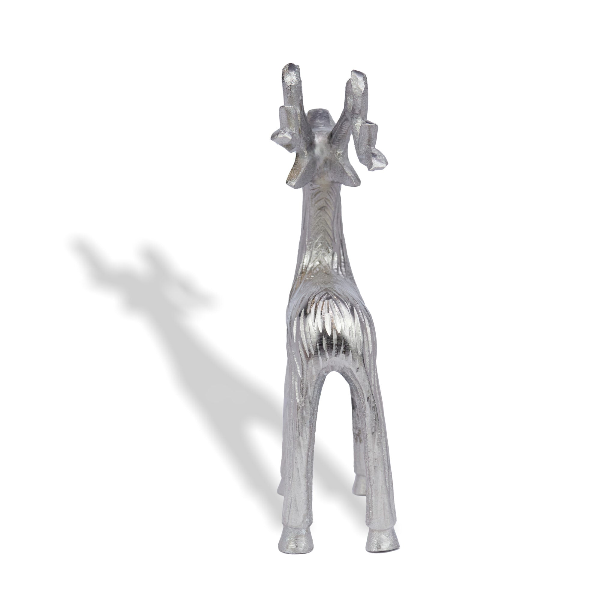 Standing Metal Deer Silver