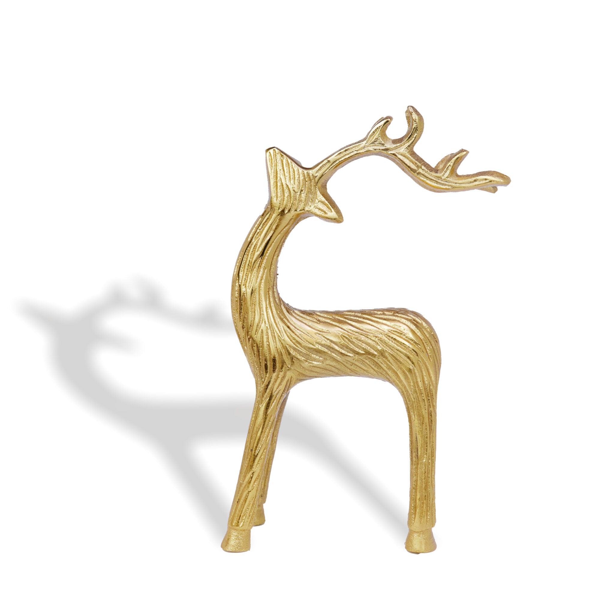 Standing Metal Deer Gold
