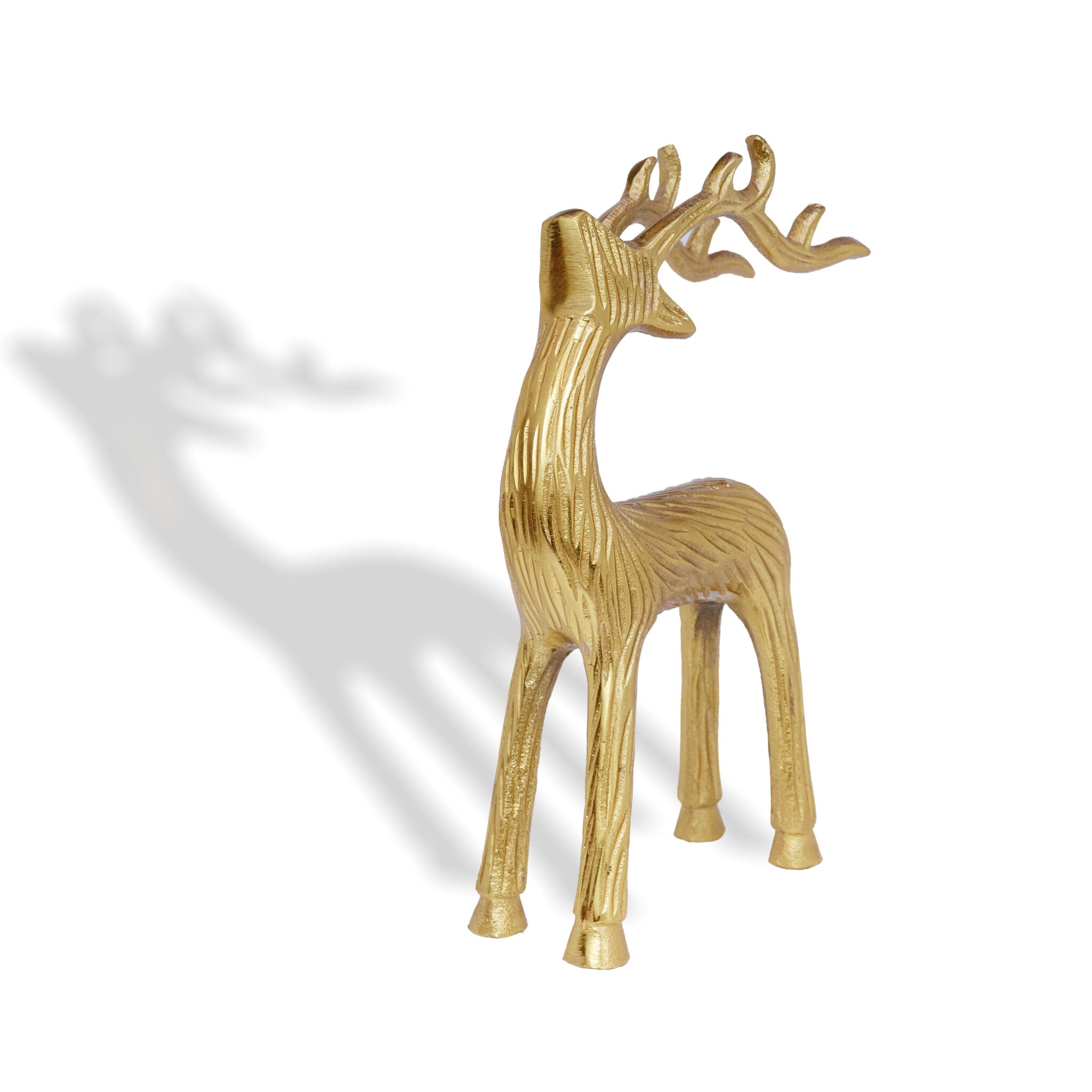 Standing Metal Deer Gold