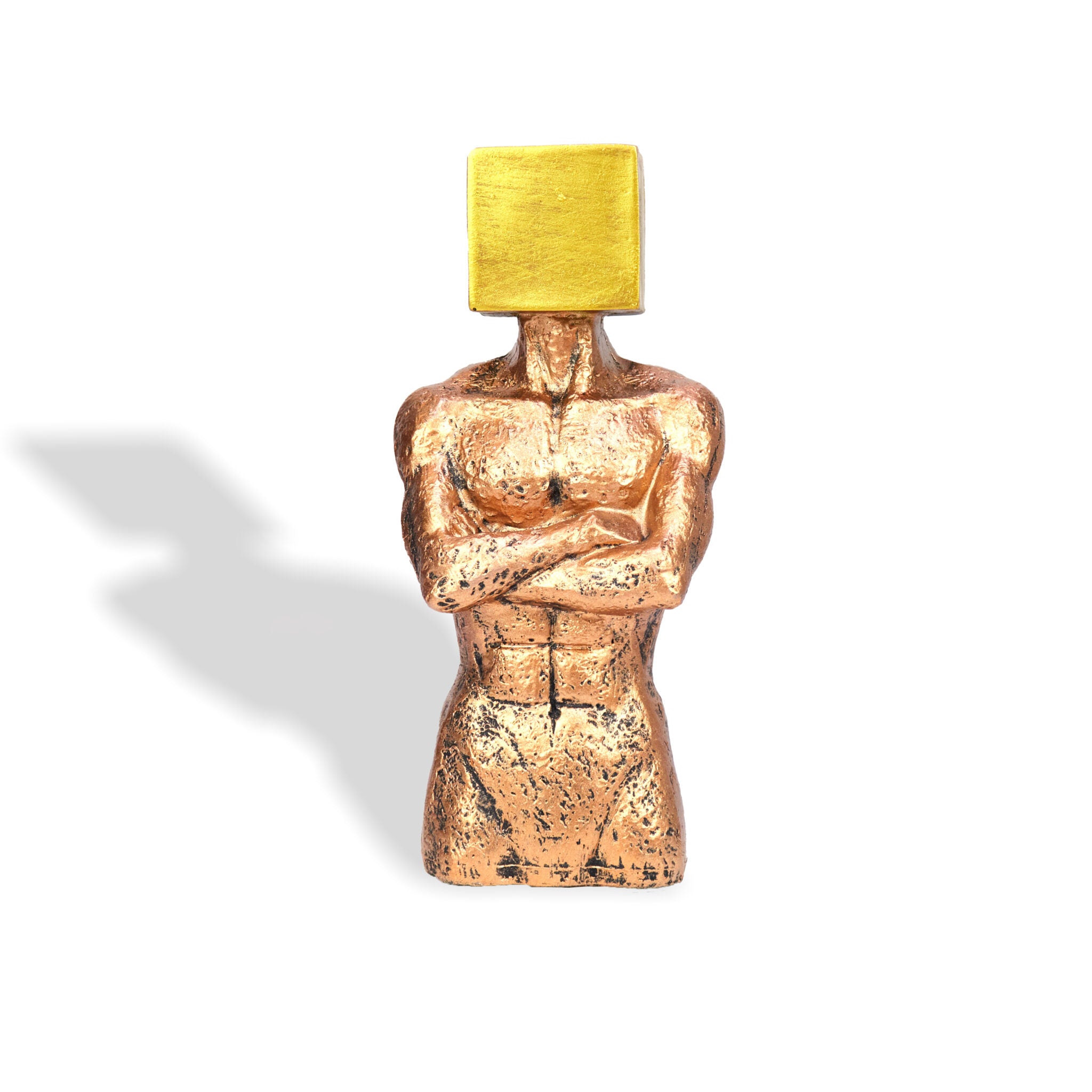 Human Body Figurine – Square Head, Triangle Head, and Sphere Head Showpiece