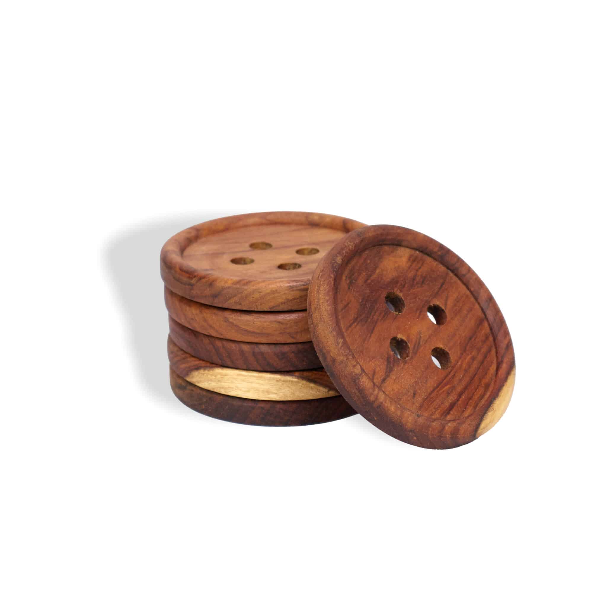 Wooden Button Coasters