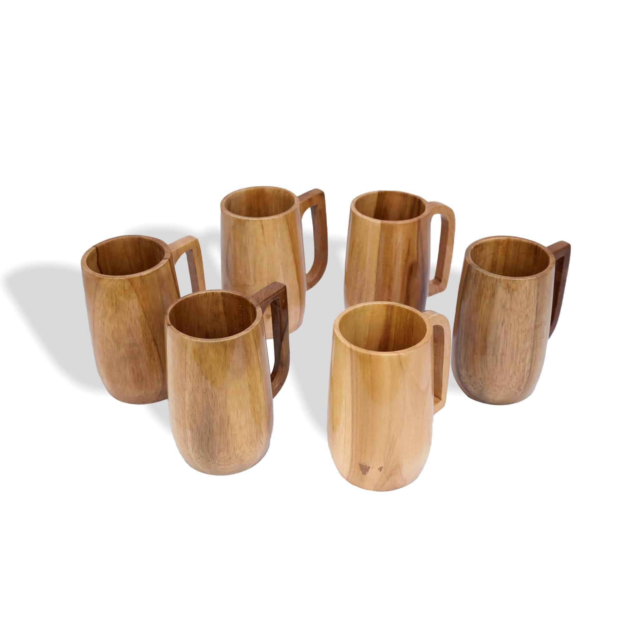 Wooden Tall Teakwood Coffee Mug