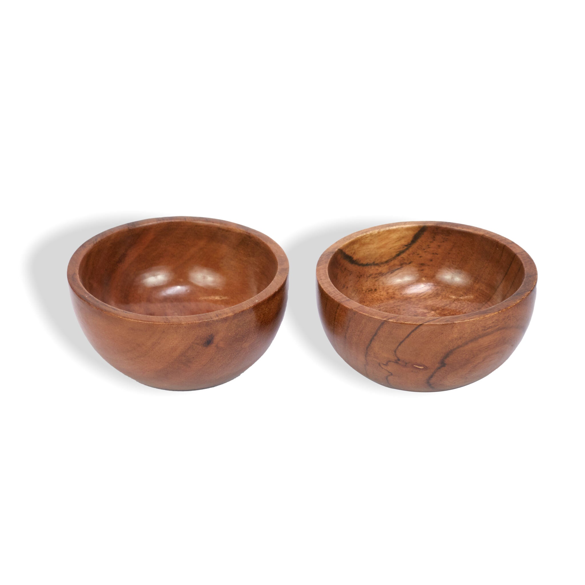 Flat Acacia Wood Serving Bowl