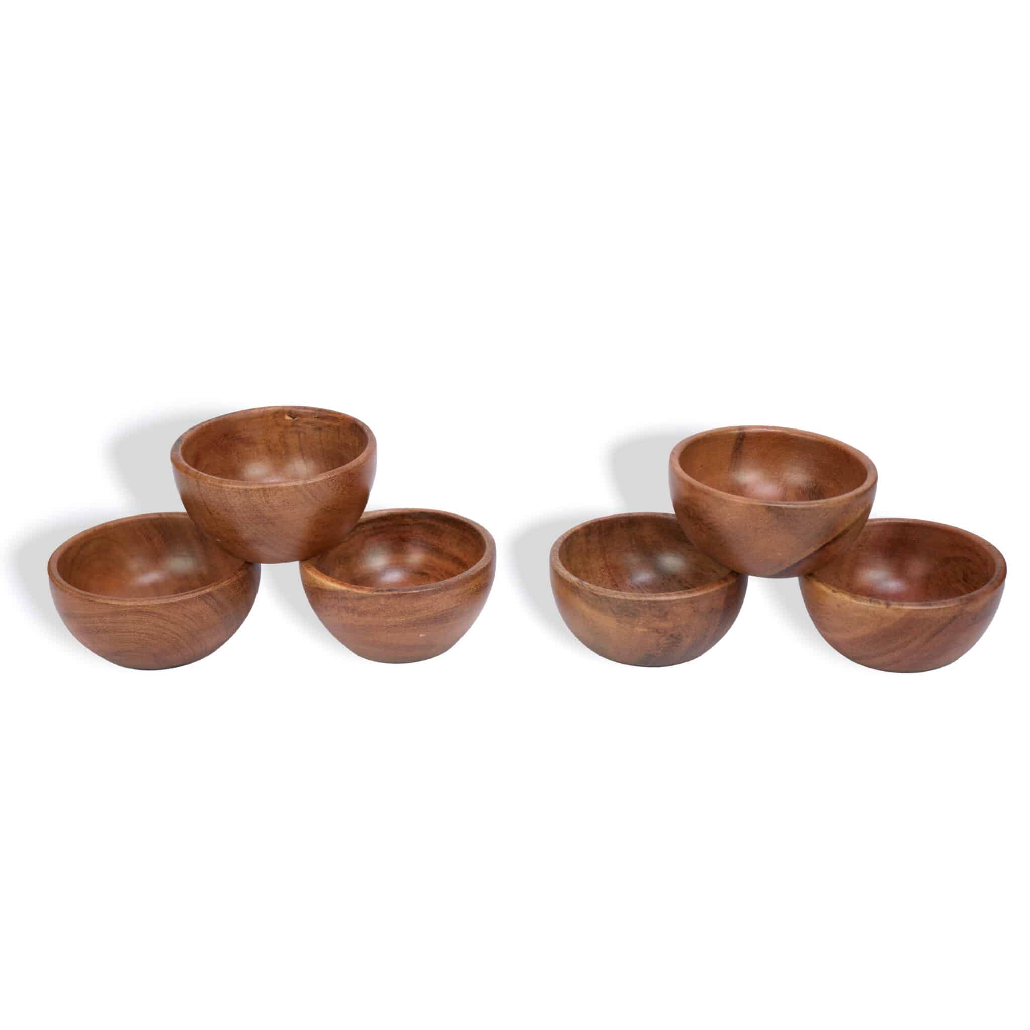 Flat Acacia Wood Serving Bowl