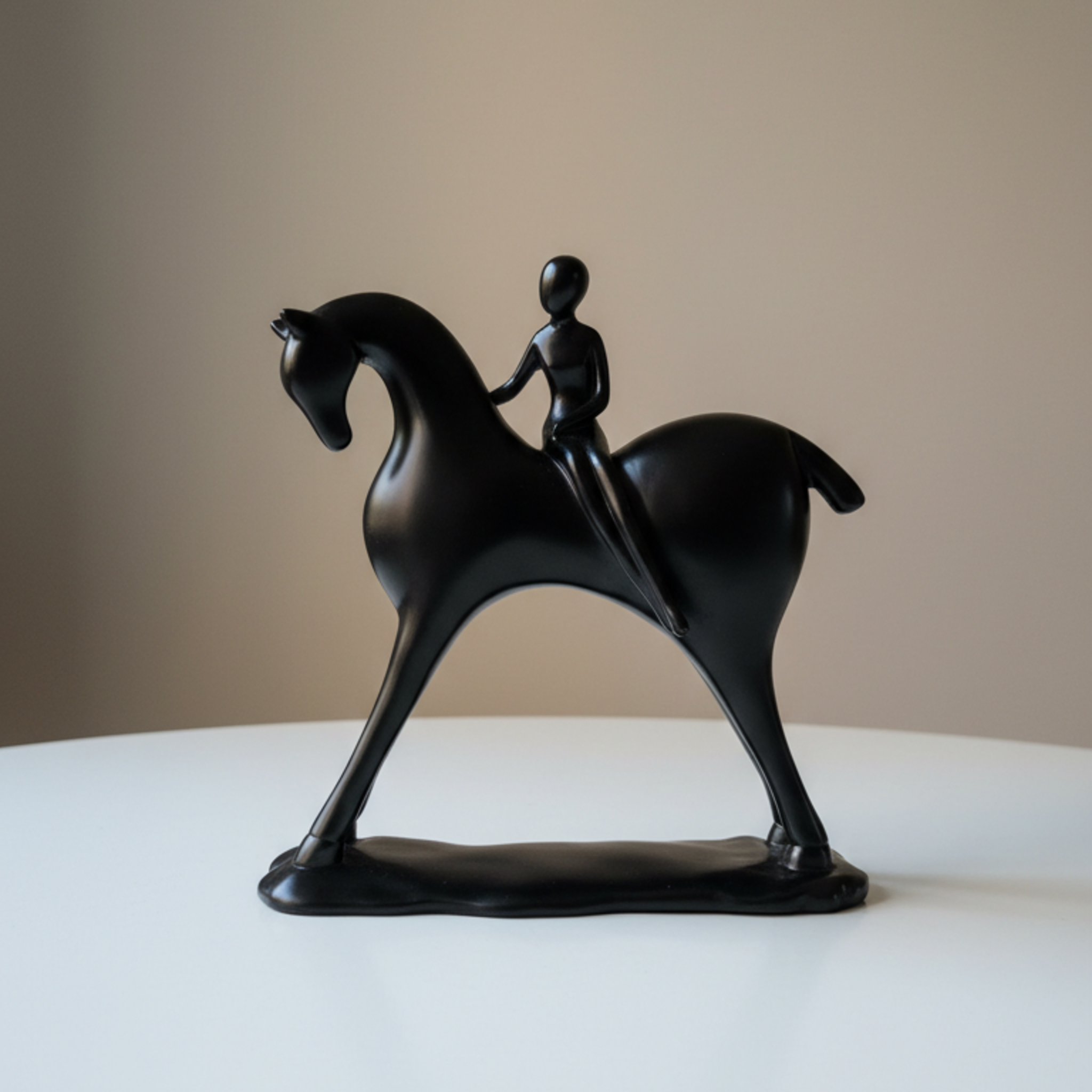 Abstract Horse Lady Figurine Sculpture | Minimalist Modern Table Decor