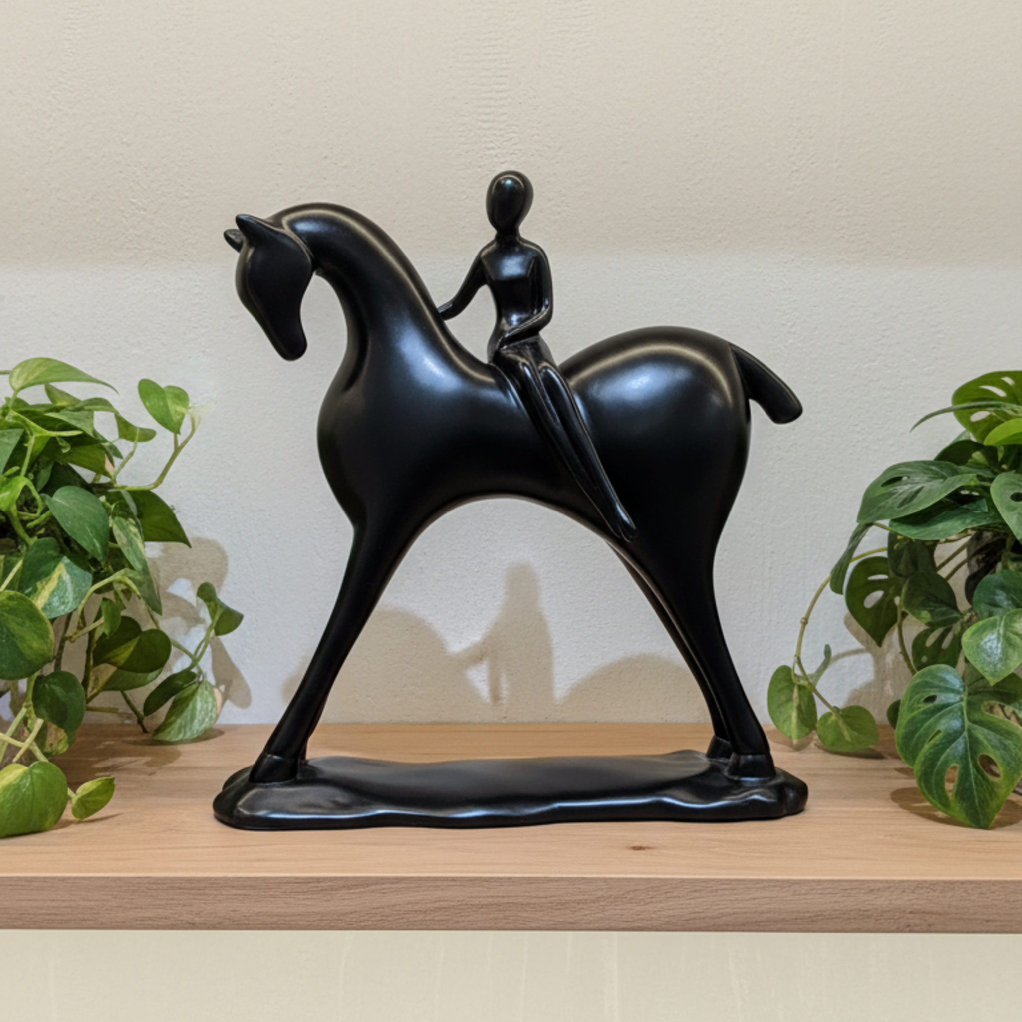 Abstract Horse Lady Figurine Sculpture | Minimalist Modern Table Decor