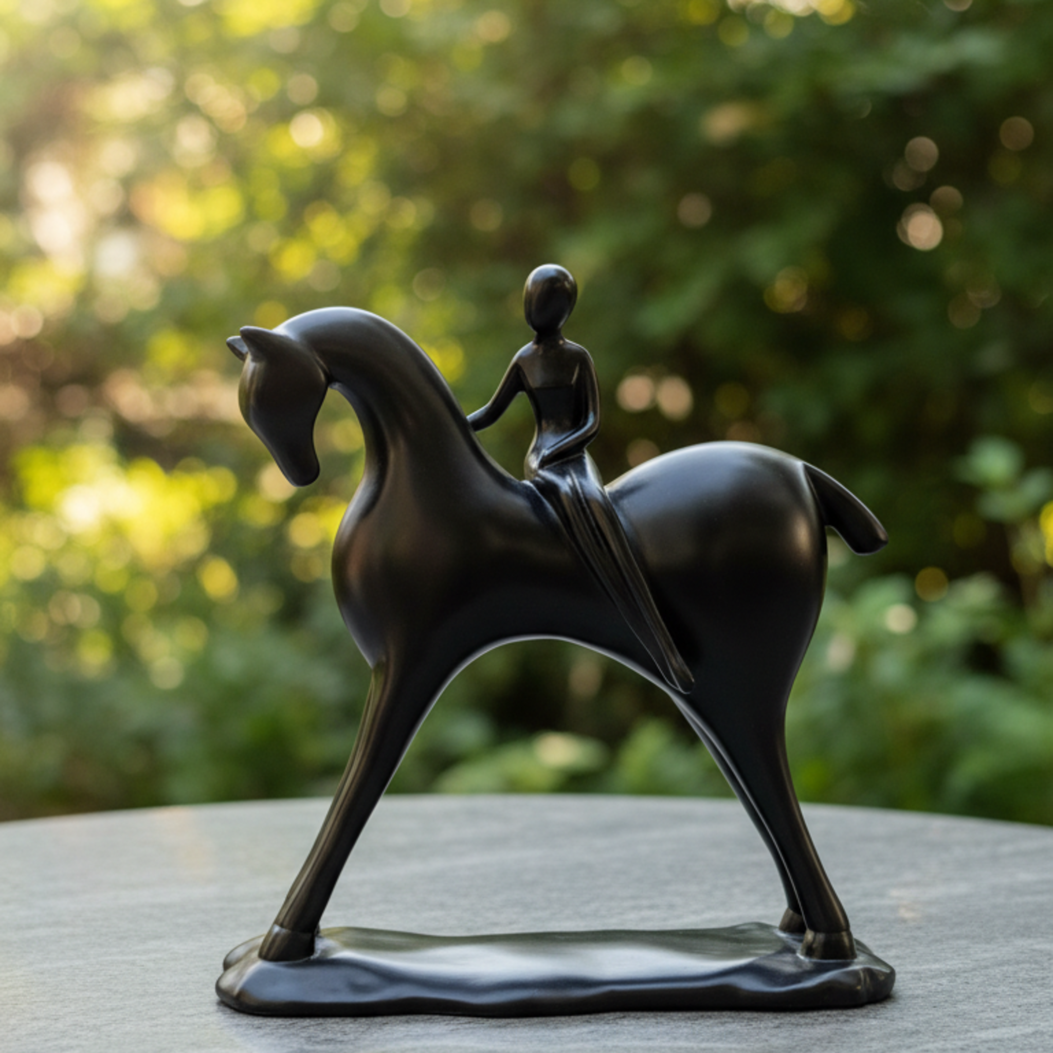 Abstract Horse Lady Figurine Sculpture | Minimalist Modern Table Decor