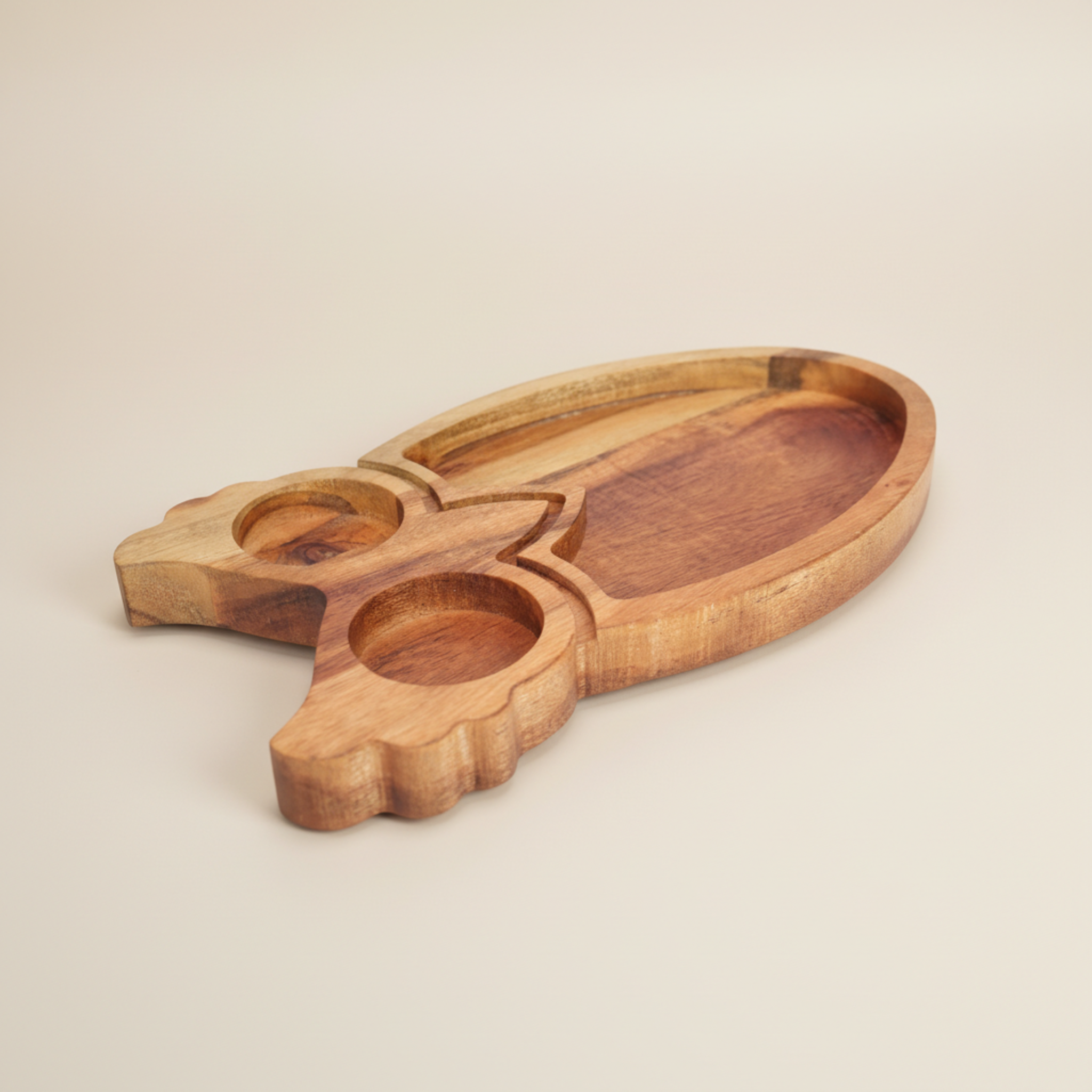 Owl Wooden Platter Tray | Burger Platter