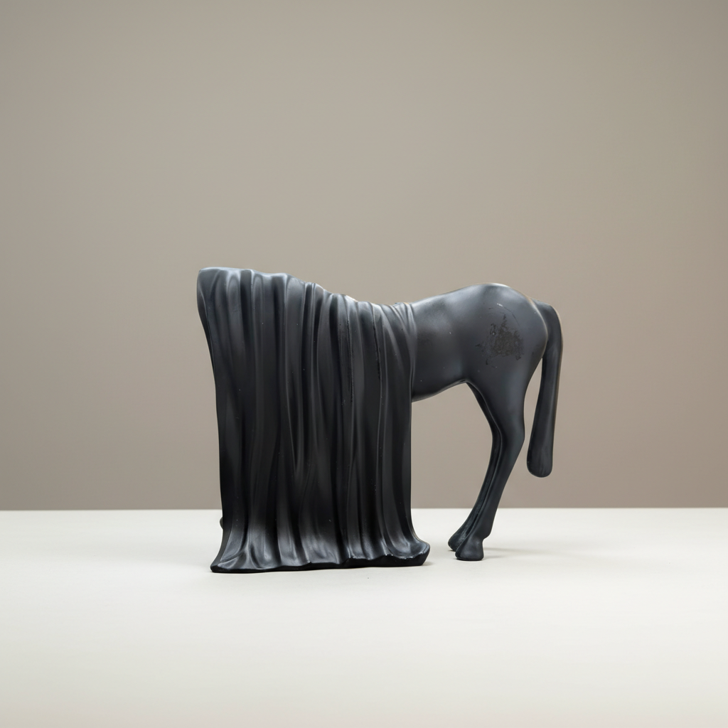 Conceptual Horse Figurine Sculpture | Modern Abstract Tabletop Decor