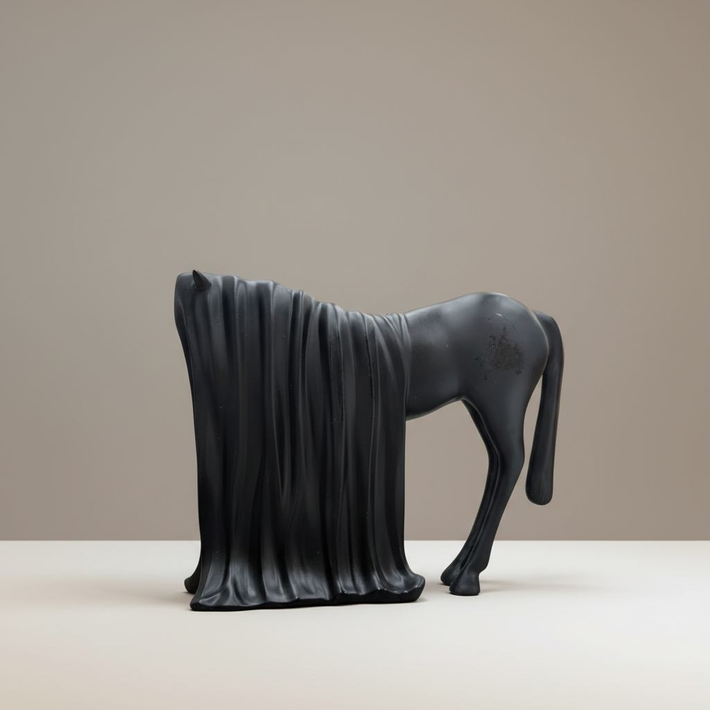 Conceptual Horse Figurine Sculpture | Modern Abstract Tabletop Decor