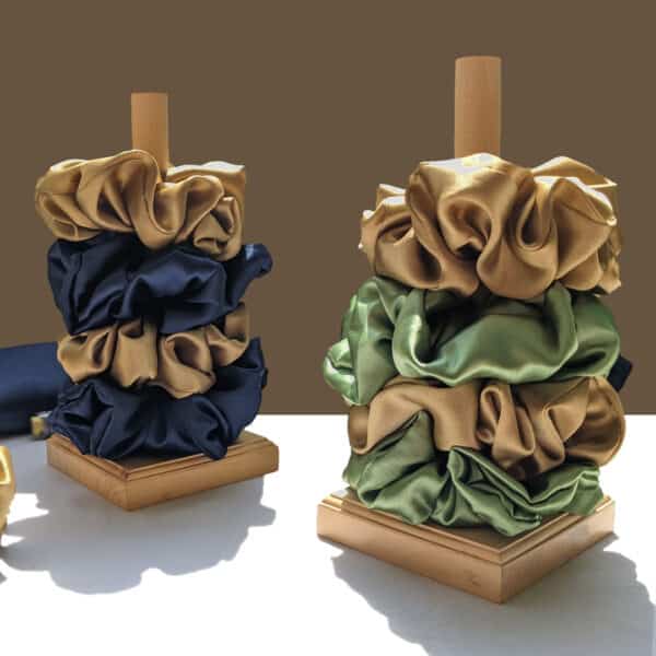 wooden scrunchie stand